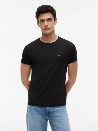 CORE STRETCH SLIM C-NECK TEE Black - Gr. - M