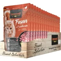 Leonardo Catfood Fasan & Cranberries - getreidefreies Nassfutter mit feinstem Fasan 16x85g, Nassfutter für: Katzen