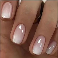 LuxusKollektion Kunstfingernägel Falschnagelset 24er kurz quadratisch Chrom French wiederverwendbar