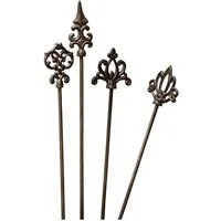 Mirabeau Rankhilfe Rosenstäbe 4er Set Baton antikbraun