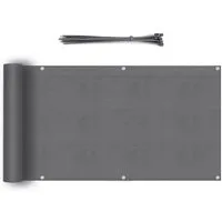 Sekey Balkonsichtschutz Balkon Sichtschutz aus 220g/m² HDPE Balkonbespannung zum Zuschneiden Robustes und wetterfestes Material mit Kordel und Kabelbinder