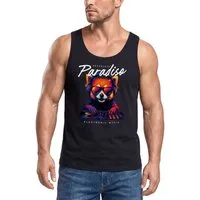 Neverless Tanktop Herren Tank-Top DJ Panda EDM Grafikshirt, electronic Music Print für mit Print