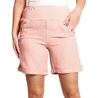 Mississhop Leinenhose 100 % Leinen Damen Shorts Leinenshorts Bermuda kurze Hose 280
