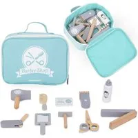 Mamabrum Spielzeug-Frisierkoffer Kinder-Friseurset – Kreatives Rollenspielspielzeug aus Holz