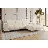99rooms Ecksofa Milano, Sofa, L-Form, mit elektrischer Sitztiefenverstellung, Chenille APHRODITE