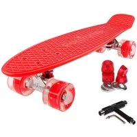 FunTomia Miniskateboard Kinder Cruiserboard Miniboard 57cm mit oder ohne LED Leuchtrollen