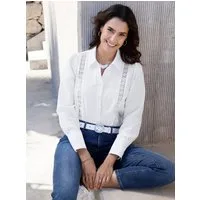 Witt Klassische Bluse Spitzen-Bluse Langarm