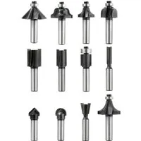 kwb Bohrer- und Bit-Set kwb Oberfräser-Set, 12-teilig, (V-Nutfräser, Hohlkehlfräser u.v.m) Ha, Oberfräser-Set, 12-teilig, (V-Nutfräser, Hohlkehlfräser u.v.m) Hartme