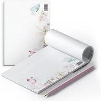 itenga Notizblock itenga Notizblock Schmetterling DIN A6 quer 50 Blatt