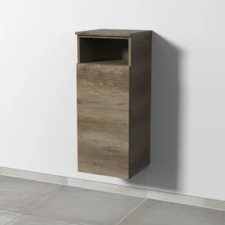 Sanipa 3way Mittelschrank mit 1 Tür und 1 offenem Fach, Eiche-Nebraska, SM13237 SM13237