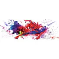 Komar Fototapete Spider-Man Graffiti Art - Größe 368 x 127 cm, glatt, bedruckt, (1 St), Kinderzimmer