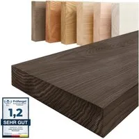 LAMO Manufaktur Wandregal Pure: ohne Montage Set 40 cm, Komplett-Set, 40mm stake Massivholzplatte