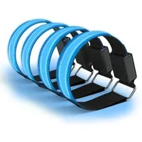 EAZY CASE Fahrradreflektor 4er Set Reflektor Flash Armband, Blinklicht Fahrrad LED Armband LED Licht Reflektoren Kind Hund Blau