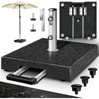 tillvex Sonnenschirm tillvex Granit Sonnenschirmständer, Balkonschirmständer für Schirmstöcke 16-48 mm & 300cm Schirmdurchmesser, Sonnenschirm, Granit Sonnenschirmständer