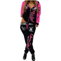 Jaylvis Jogginganzug Damen Trainingsanzug Sportanzug Freizeitanzug Fitness Marine Royal (Jacke + Hose), Jacke mit Kapuze