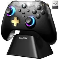 ANYSUN PC Controller mit Ladestation, Controller PC Wireless Gaming-Controller (mit Hall Joystick & Hall Trigge, Bluetooth PC Controller für PC/Switch/Handy)