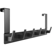 FOUORTUNATE-BEE Türhaken Türgarderobe zum Einhängen mit 6 Haken, für Flur, Bad und Küche, Tür, Schlafzimmer, (Kleiderhaken Tür für Badezimmer Türhakenleiste Moderne Türhänger, Handtuchhalter Tür Bad - Jackenhalter Tür), ohne Bohren, rostfrei, Robust 