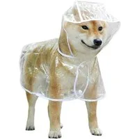 FELIXLEO Hunderegenmantel Regenmantel für Hunde und Katzen mit Kapuze, verstellbar, transparent