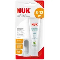 NUK Lernzahnbürste NUK Mundpflege-Set – Für Babys ab Geburt, BPA-frei