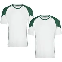 James & Nicholson Funktionsshirt Doppelpack Funktionelles Herren Teamshirt Team-T Shirt JN338 (Spar-Set, 2er-Pack) Atmungsaktiv, feuchtigkeitsregulierend und schnell trocknend