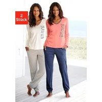 Vivance Dreams by Lascana Pyjama (Packung, 4 tlg., 2 Stück) mit seitlichem Print