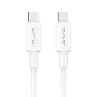 USAMS U90 PD60W USB-C to USB-C Cable PD QC FCP Fast Charging Data Transmission Pure Copper Core Line 1M Long for iPhone