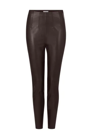 Rich & Royal - Fake Leather Leggings dark chocolate - Gr. - 36