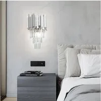 RRBEST Kronleuchter Kristall Leuchte, Kristall Deckenleuchte Silver, E14 Lichter, für Esszimmer, Küche, Wohnzimmer, Schlafzimmer, Flur, Café, Bar
