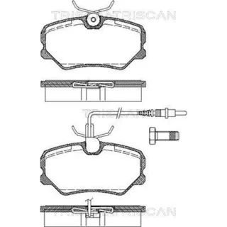 Triscan Bremsbel?ge hinten Peugeot 605