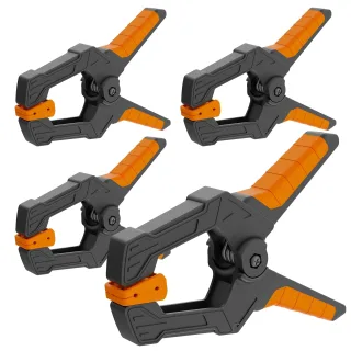 4PCS 6 Inch Heavy Duty Plastic Spring Wood Clamps with with 30Lbs Powerful Clamping Force for Woodworking Photography Ba