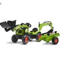 Falk Toys Trettraktor Falk F2040N Claas Bagger mit Tiefenlöffel und Anhänger