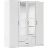 rauch Kleiderschrank Schrank Garderobe Ankleide GAMMA Breiten 91/136/181/226/271/315/360 cm (in 3 Ausstattungen BASIC/CLASSIC/PREMIUM (inkl. SOFT-CLOSE-Funktion) verschiedene Griff-Varianten, mit Spiegel TOPSELLER MADE IN GERMANY