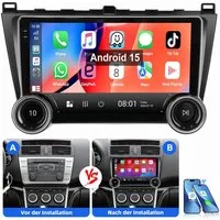 ESSGOO Für Mazda 6 GH GG 2007-2012 Android 15 Doppelknopf Autoradio (RDS, Digitalradio (DAB), FM, AM, Apple Carplay Android Auto SWC EQ BT)