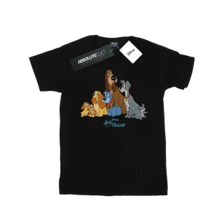 Disney - "Lady And The Tramp" T-Shirt für Damen (Schwarz)