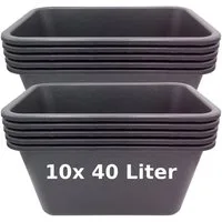 BURI Mörtelkübel 5/10er Set Pflanzwanne Mörtelkasten Pflanzkübel Zementkübel, (10-tlg)