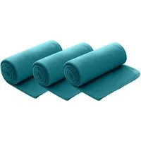 Wohndecke Polar-Fleece, wometo, OEKO-TEX®, 3 Fleecedecken mit Kettel-Rand & Anti-Pilling
