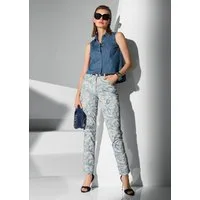 MADELEINE Hemdbluse Modernes Denimtop mit Hemdkragen Baumwolltop mit Hemdkragen, Knopfleiste und ohne Arm