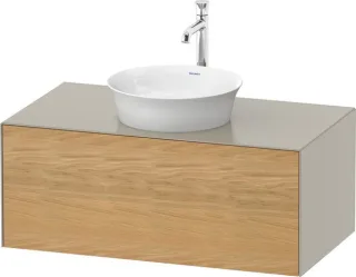 Duravit White Tulip Konsolenwaschtischunterbau wandhängend Natur Eiche & Taupe Matt & Seidenmatt 100 WT49760H5600010