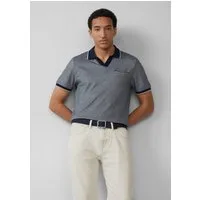 s.Oliver Kurzarmshirt Polo-Shirt Poloshirt aus zweifarbigem Piqué mit Brusttasche