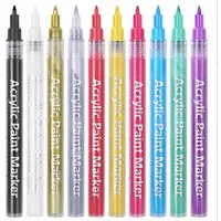 KINSI Nageldesign Zubehör 10 Farben 3D Nail Art Pen Set, Nagel Strobing Pen, Nail Doodle Stift, 10-tlg., DIY Pinsel, Zeichnen, Linien, Nagelwerkzeuge, 3 in 1 Nagelkunststift