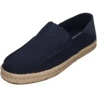 TOMS ALONSO LOAFER ROPE Espadrille Navy Heritage Canvas Suede