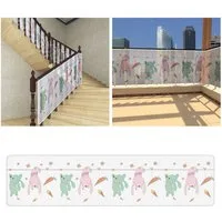 HEYHIPPO Schutznetz Kindersicherungsnetz Balkon Treppe – robustes Schutznetz für Kinder, (Balkonnetz & Treppennetz für Kinder – robustes Schutznetz gegen Sturz), Funktions-Schutzzaun für Kinder und Haustiere – stabil & vielseitig
