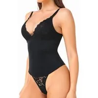 Lovolotti Shaping-Body mit Bauchweg Effekt LO-L08 Bodysuit Shapewear mit Spitze, Shaping und Push Up Effekt