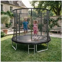 HOMALL Gartentrampolin Kindertrampolin, Outdoor-Trampolin, Durchmesser 183/222/290/360 cm, Ø 183 cm, (Ausgestattet mit Sicherheitsnetz, Leiter und 360°-Gelander, maximale Tragkraft 150 kg)
