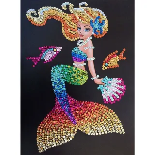 Sequin Art Paillettenbild "Meerjungfrau", 25 x 34 cm