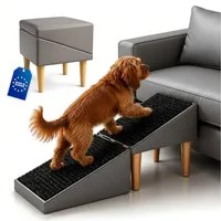 Outentin Haustiertreppe Hundetreppe klappbar mit Polster - Hunderampe Sofa Bett Katze (100 kg Belastbarkeit 2-in-1 Funktion 72x36x36 cm, 16 Farben, 1-St., Rutschfeste Oberfläche, Gelenkschonend, Pflegeleicht, Für Innenbereich)