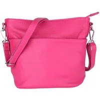 MIRROSI Umhängetasche Damen, Crossbody Bag, Echtleder Made in Italy (1 Tasche 2 Gurte oder Basic Version 1 Tasche 1 Gurt), 24x18x12cm (BXHXT)