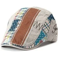 Sporty Flat Cap Gatsby Patch Schirmmütze mit Schirm Schiebermütze