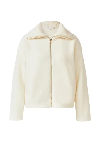 s.Oliver - Sweatshirt Jacke creme - Gr. - 36