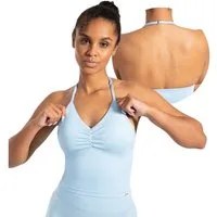 Smilodox Tanktop Malena, Crop Neckholder Sporttop, Ringdetails, Rückenfrei Tanktop nahtlos figurbetont, Sport Freizeit Yoga stylische Looks